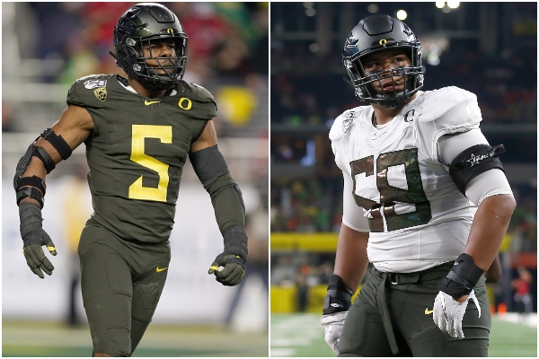 Oregon’s Penei Sewell, Kayvon Thibodeaux Widely Projected Top Picks in 2021, 2022 NFL Drafts