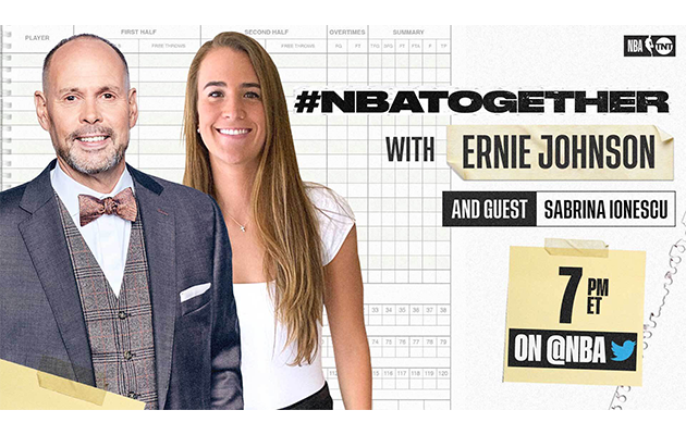 Sabrina Ionescu to Join Ernie Johnson Wednesday Night on Twitter