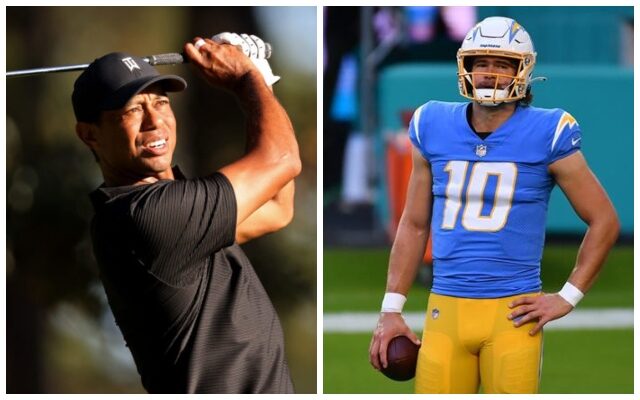 Report: Tiger Woods was on his way to golf with Justin Herbert, Drew Brees before serious crash