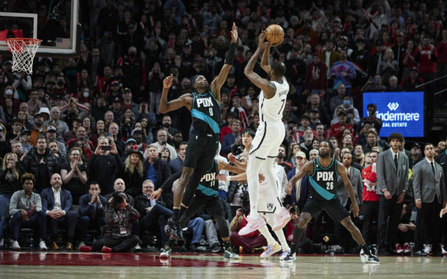 Nets tip it in at the end, beat Trail Blazers 109-107